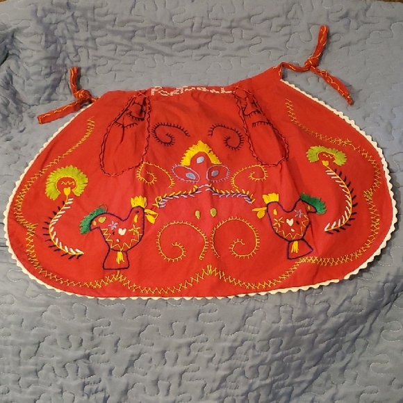 Other - Vintage Hand Embroidered Portugal Half Apron